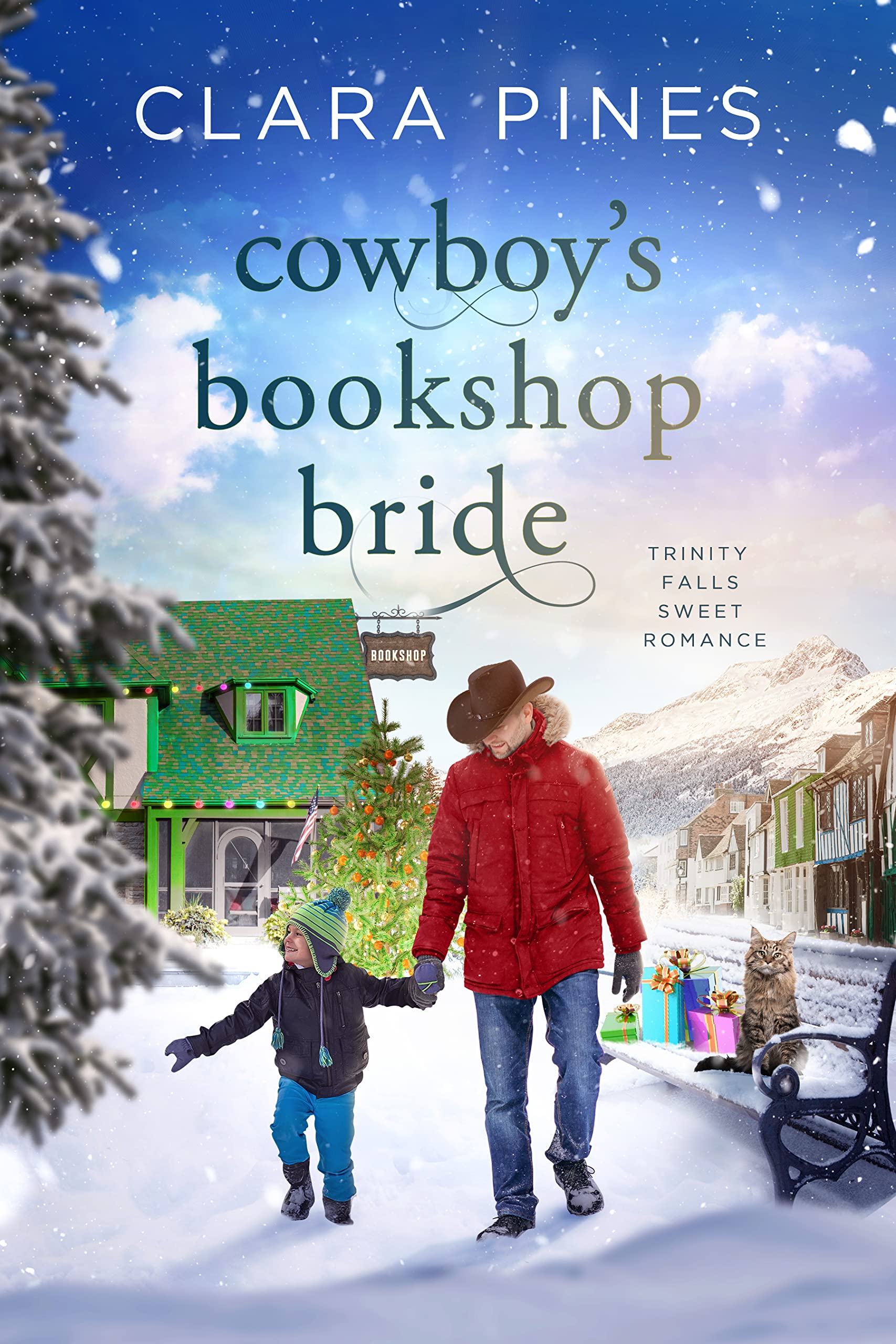 Cowboy's Bookshop Bride (Trinity Falls Sweet Romance #4)