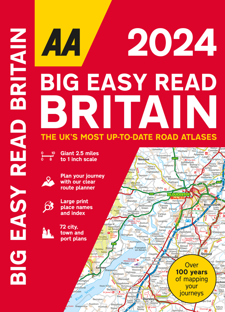 AA Big Easy Read Atlas Britain 2024 Paperback
