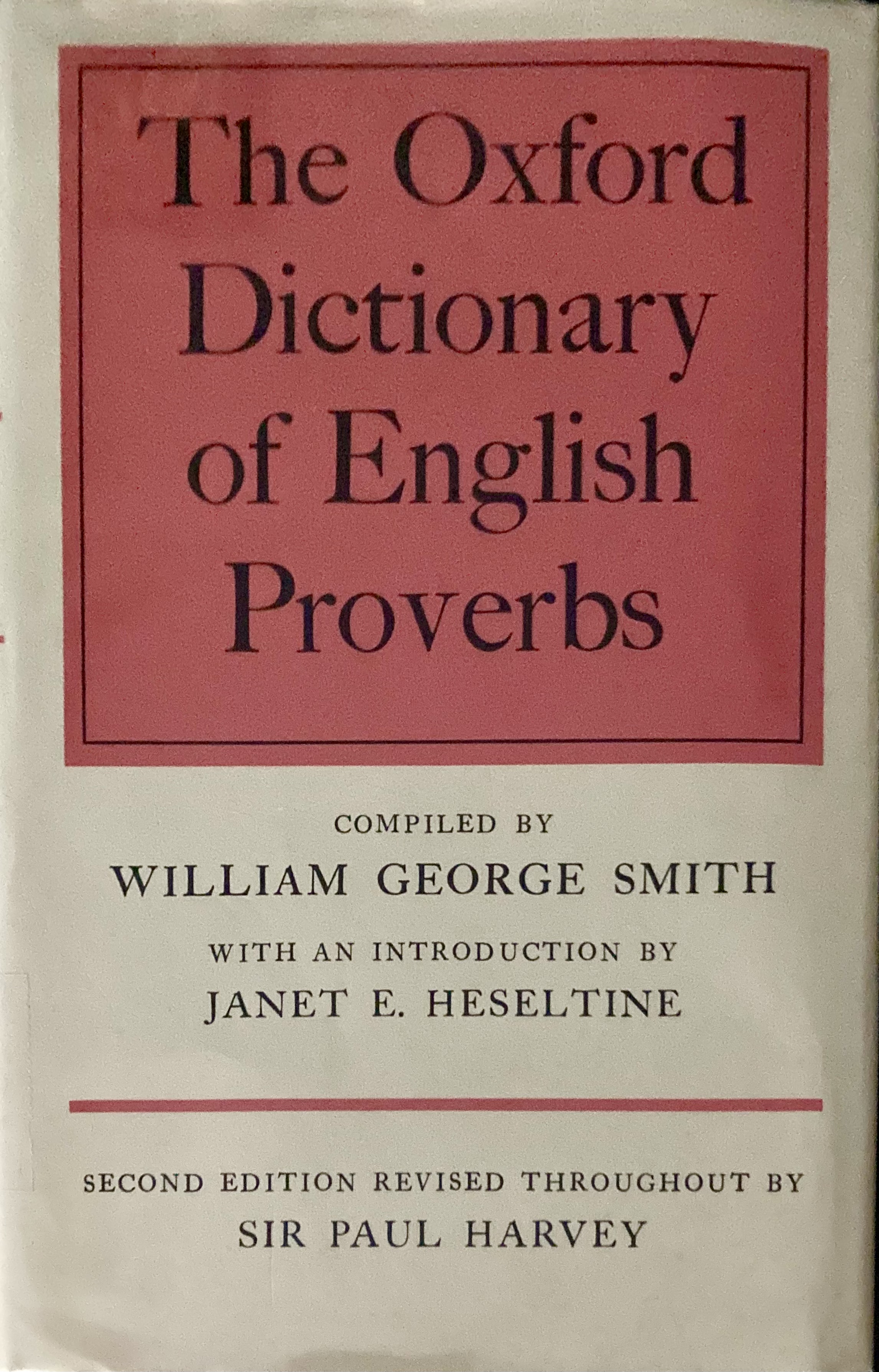 The Oxford Dictionary of English Proverbs (Hardcover)