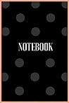 NOTEBOOK: Dot Grid Journal - Grey dot design and Black Cover - 180 pages - 6x9 inches