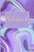 Notebook: Purple Marble Print
