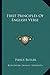 First Principles Of English...