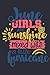 June Girls Are Sunshine Mixed With A Little Hurricane: Birthday Girl Gift|Line Notebook With Funny Quotes On Each Page | Perfect Gift Journal