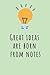 Great Ideas are born here A...