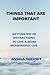 THINGS THAT ARE IMPORTANT by Angela Sweeney