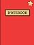 Notebook: Notebook with Red Background, 8.5"x11", 120 pages