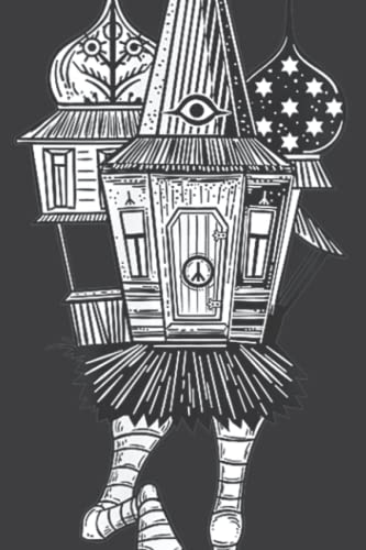 Walking House on Chicken Legs Slavic Folklore Baba Yaga Art: Lined Notebook: Planner, Lined College Ruled Paper, 6x9 120 Pages, Journal, Diary, Matte Finish Cover (Paperback)