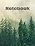 Notebook: Forest print 120 page 8.5 x 11 college rulled notebook