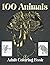 100 Animals Adult Coloring ...