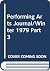 Performing Arts Journal/Win...