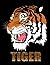 Notebook: Notebook journal with a tiger on the cover - College Ruled - lined 8.5 x 11 - 120 pages