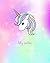 My notes: unicorn notebook composition book notes gift for girls