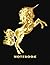 Notebook: Lined Notebook Journal- College Ruled Paper - Soft Cover - 120 Pages - 8.5 x 11 inches: Cover: Golden unicorn