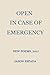 Open in case of emergency: New Poems, 2017