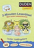Leseprofi Rätselblock Lesen lernen 1. Klasse: 2-Minuten-Leserätsel - Mein erster Lesewortschatz: Lauter Lieblingstiere
