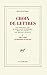 Choix de lettres: 1917-1936...