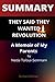 SUMMARY: THEY SAID THEY WANTED REVOLUTION: A Memoir of My Parents by Neda Toloui-Semnani