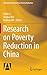 Research on Poverty Reduction in China by Peilin Li