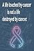 A life touched by cancer is...