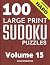 100 Large Print Hard Sudoku...