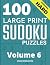 100 Large Print Hard Sudoku...