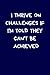 I Thrive On Challenges If I...