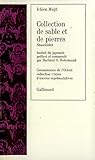 Collection de sable et de pierres