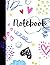 Notebook: Colorful Doodle Print - Wide Ruled - 110 Pages - Large 8.5 x 11