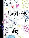 Notebook: Colorful Doodle Print - Wide Ruled - 110 Pages - Large 8.5 x 11