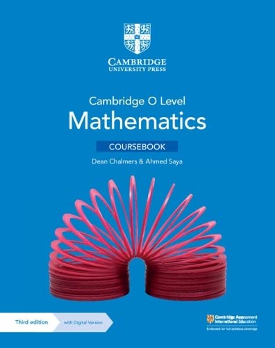 Cambridge O Level Mathematics Coursebook with Digital Version (3 Years' Access)