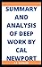 SUMMARY AND ANALYSIS OF DEEP WORK BY CAL NEWPORT