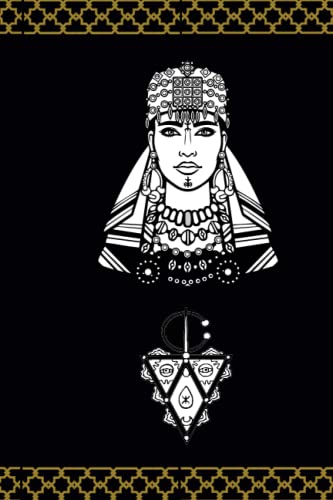 Amazigh Journal: Ancient Berber Amazigh Women Tattoo themed Lined Notebook To write in: A painting depicting a pensive woman ... ancient Amazigh (Berber) motif tattoos