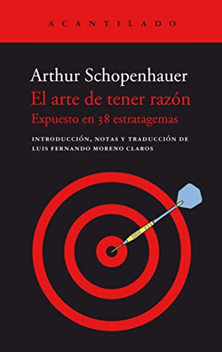 Portada de El arte de tener razón: La dialéctica erística, de Arthur Schopenhauer