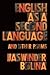 English as a Second Language and Other Poems