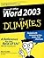 Word 2003 For Dummies