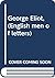 George Eliot, (English men of letters)