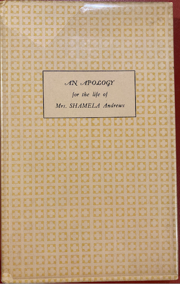 An Apology for the Life of Mrs. Shamela Andrews