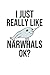 Narwhal Lover Lined Noteboo...