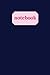 Notebook: Simple Pink and Blue Blank Lined Notebook For School, Writing and Work