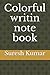 Colorful writing note book