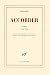 Accorder: Poèmes 1933-1996