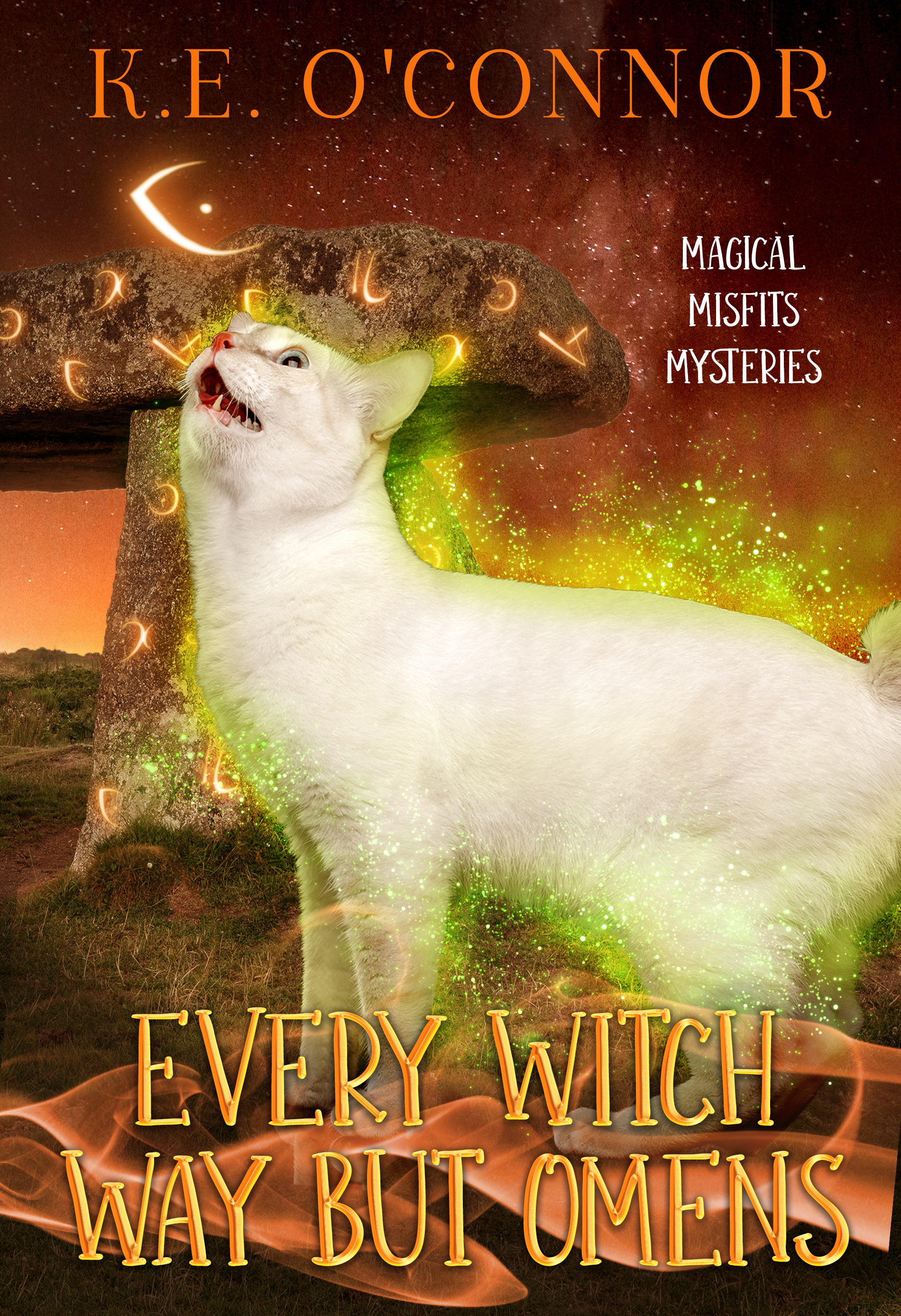 Every Witch Way but Omens: A Talking Cat Cozy Mystery (Magical Misfits Mysteries Book 9)