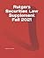 Rutgers Securities Law Supp...