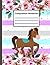 Composition Notebook: Pretty Horses Wide Ruled Paper Notebook Journal, Cute Blank Lined Horses Workbook for Teens Kids, Students Gift for Home School ... Composition Notebook, Birthday Christmus Gift