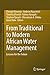 From Traditional to Modern African Water Management: Lessons for the Future