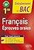 Français. Epreuves orales d...