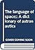 The language of space;: A dictionary of astronautics