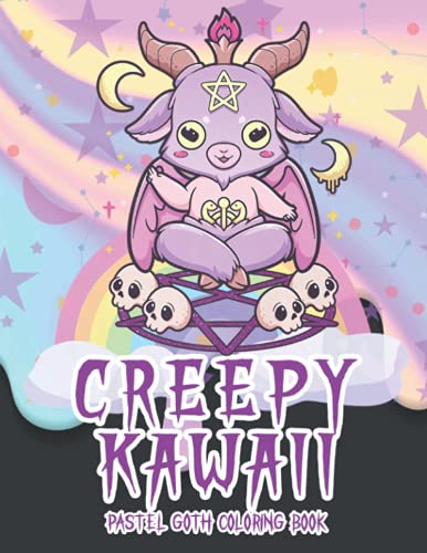 Creepy Kawaii Pastel Goth Coloring Book: 100+ Coloring Pages With High-Quality Images, Halloween coloring book,Cute coloring book,Horror coloring book,Creepy chibi coloring book,Kawaii coloring book (Paperback)