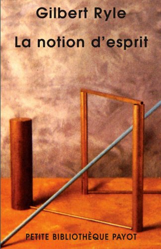 La Notion d'esprit: Pour une critique des concepts mentaux (Pocket Book)