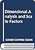 Dimensional Analysis and Scale Factors